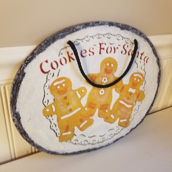 Slate Christmas Gingerbread Men Sign - Picture 2 of 10